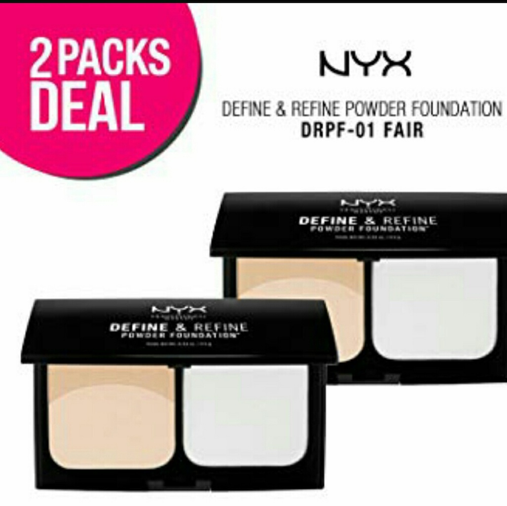 QTY=2~NYX DEFINE & REFINE POWDER FOUNDATION